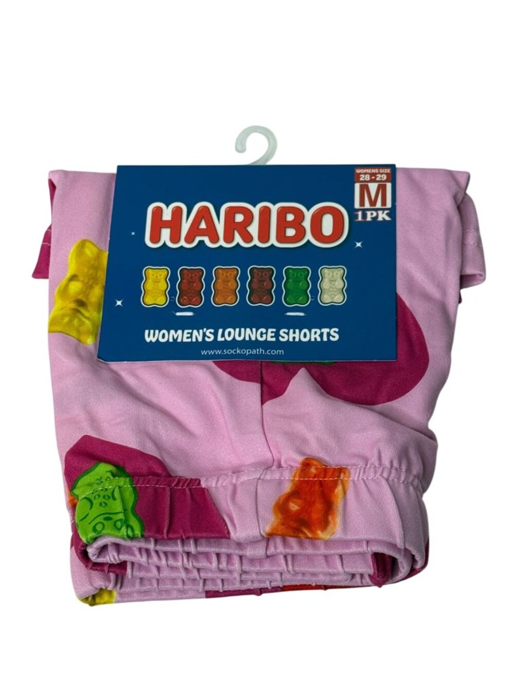 Haribo Pink Gummy Bear Heart Lounge Shorts Womens Medium NWT